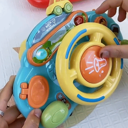 Rev Up Fun: Realistic Musical Steering Wheel Toy for Kids!